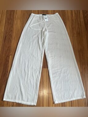 Jordan Taylor Mesh Swim Cover-Up Pants White Size S